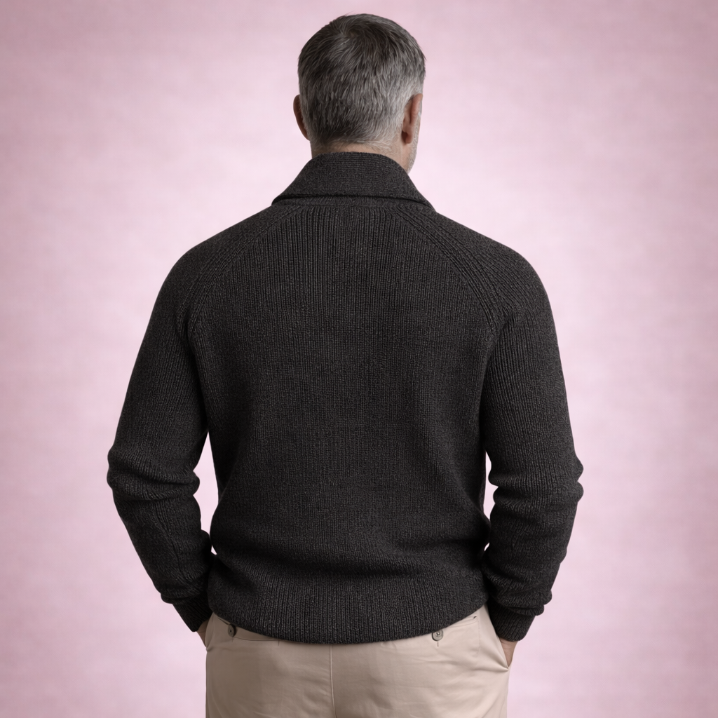 Ólafur - Hneppt prjónapeysa