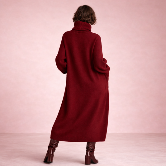 Anna – Hákraga ullarkjóll