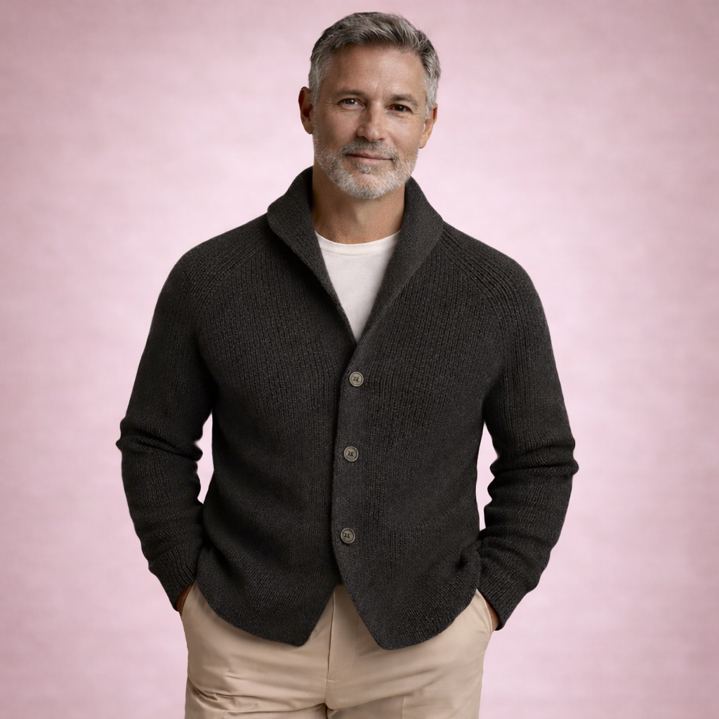 Ólafur - Hneppt prjónapeysa