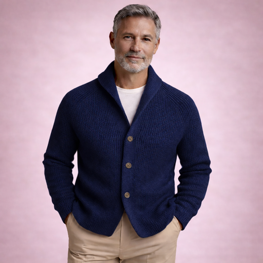 Ólafur - Hneppt prjónapeysa