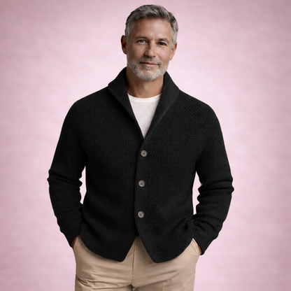 Ólafur - Hneppt prjónapeysa