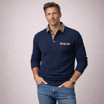 Arnar - Struktúruð pólópeysa úr úrvalsefnum