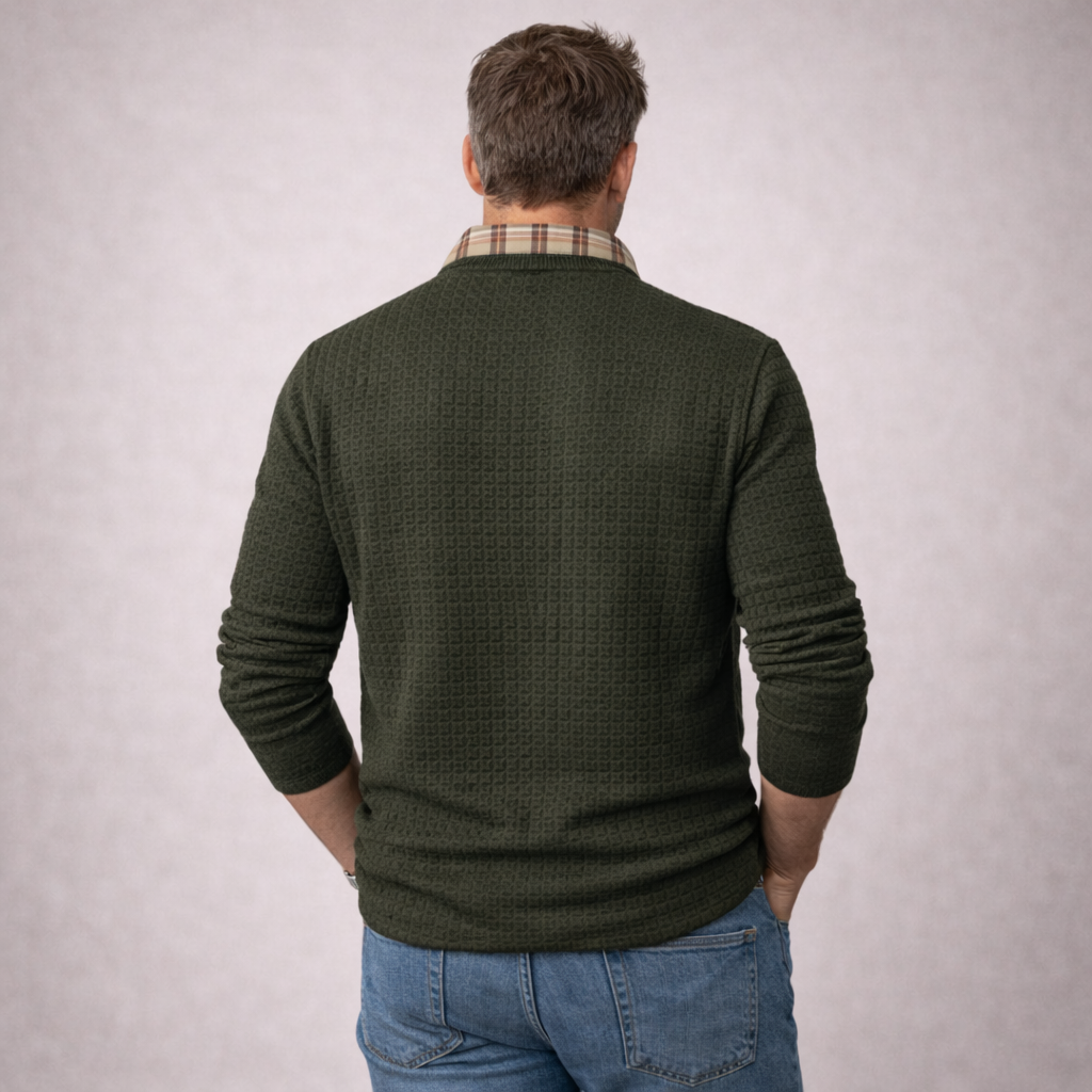 Arnar - Struktúruð pólópeysa úr úrvalsefnum