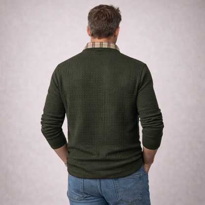 Arnar - Struktúruð pólópeysa úr úrvalsefnum