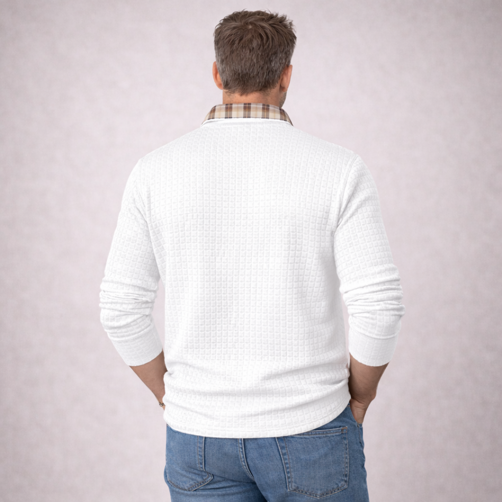 Arnar - Struktúruð pólópeysa úr úrvalsefnum