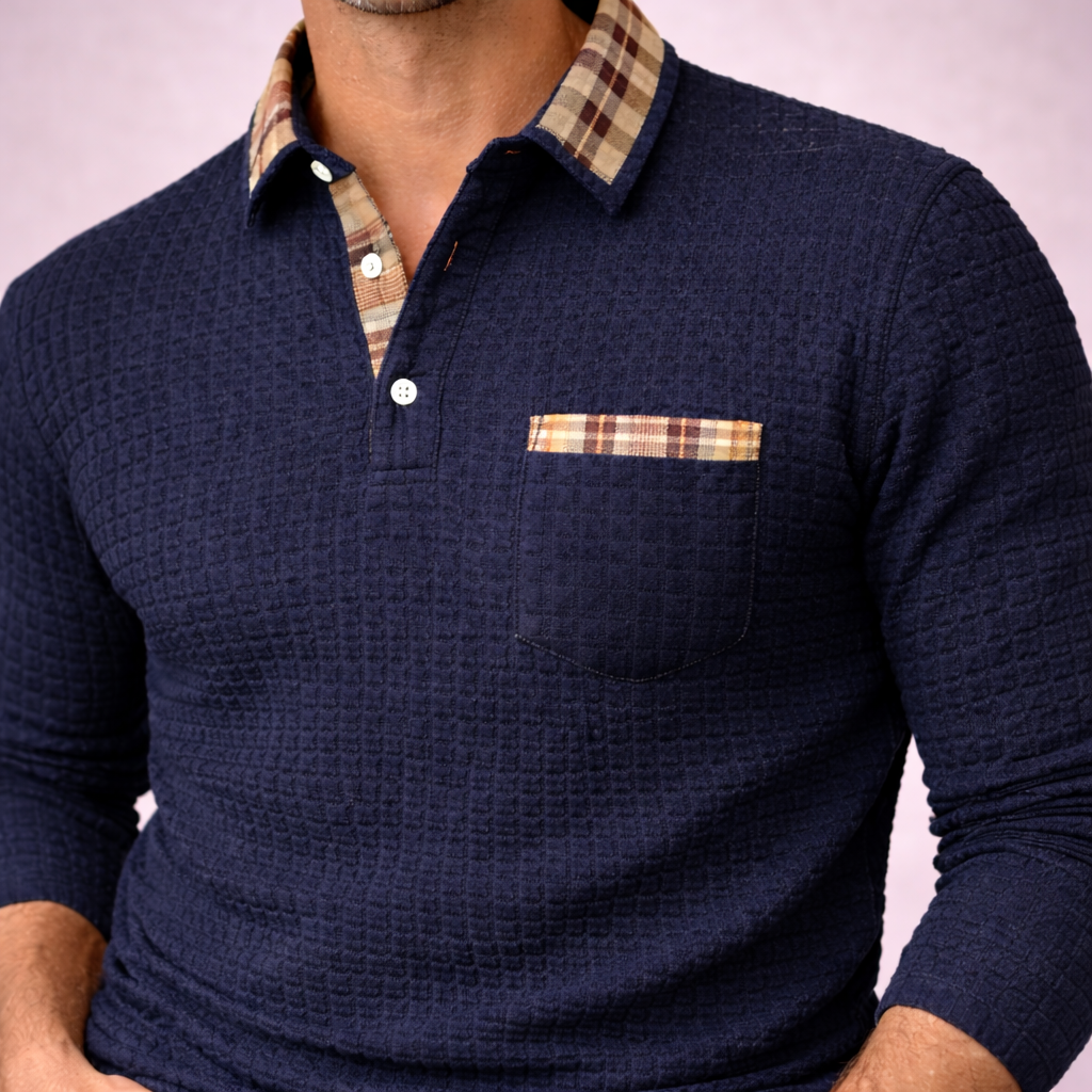 Arnar - Struktúruð pólópeysa úr úrvalsefnum