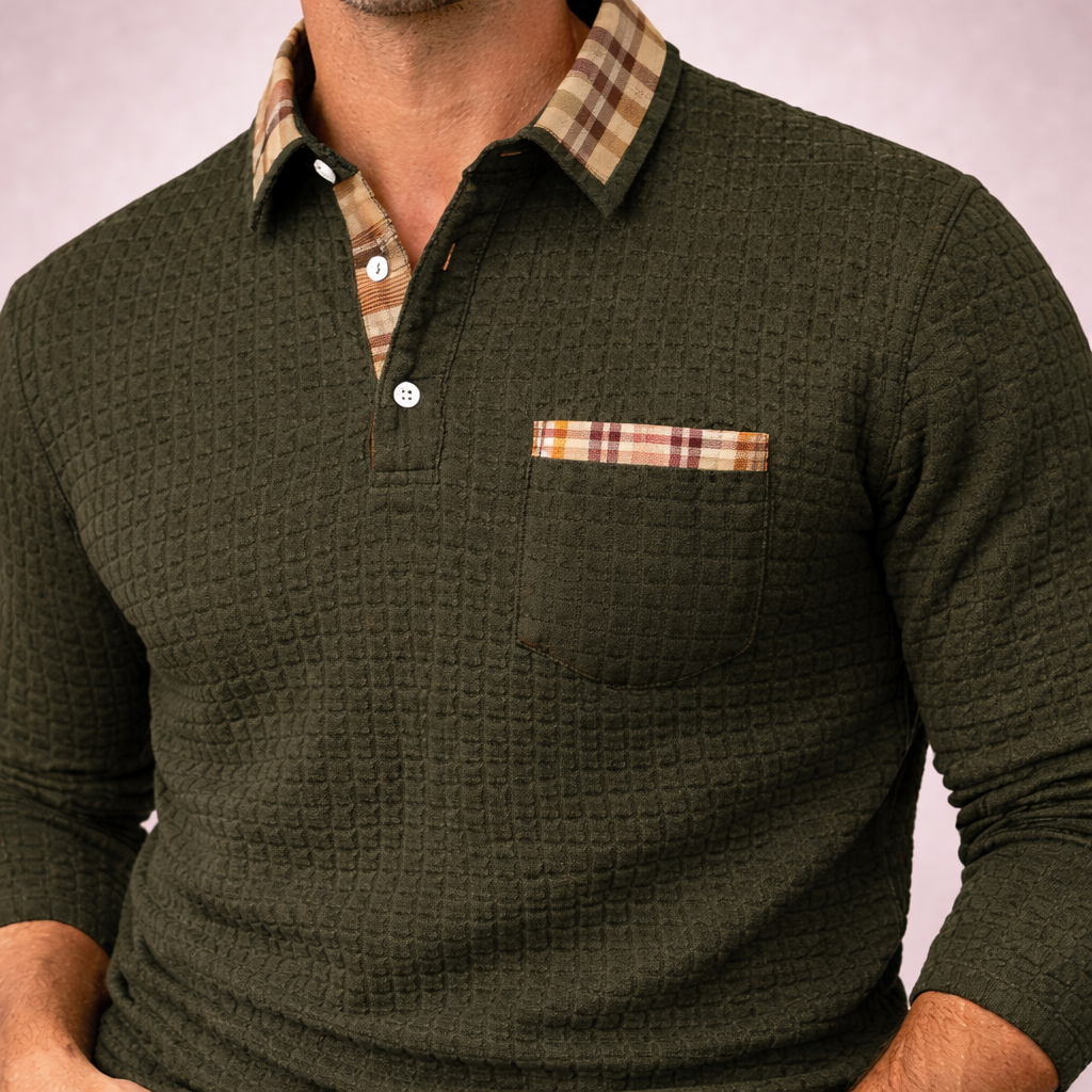 Arnar - Struktúruð pólópeysa úr úrvalsefnum