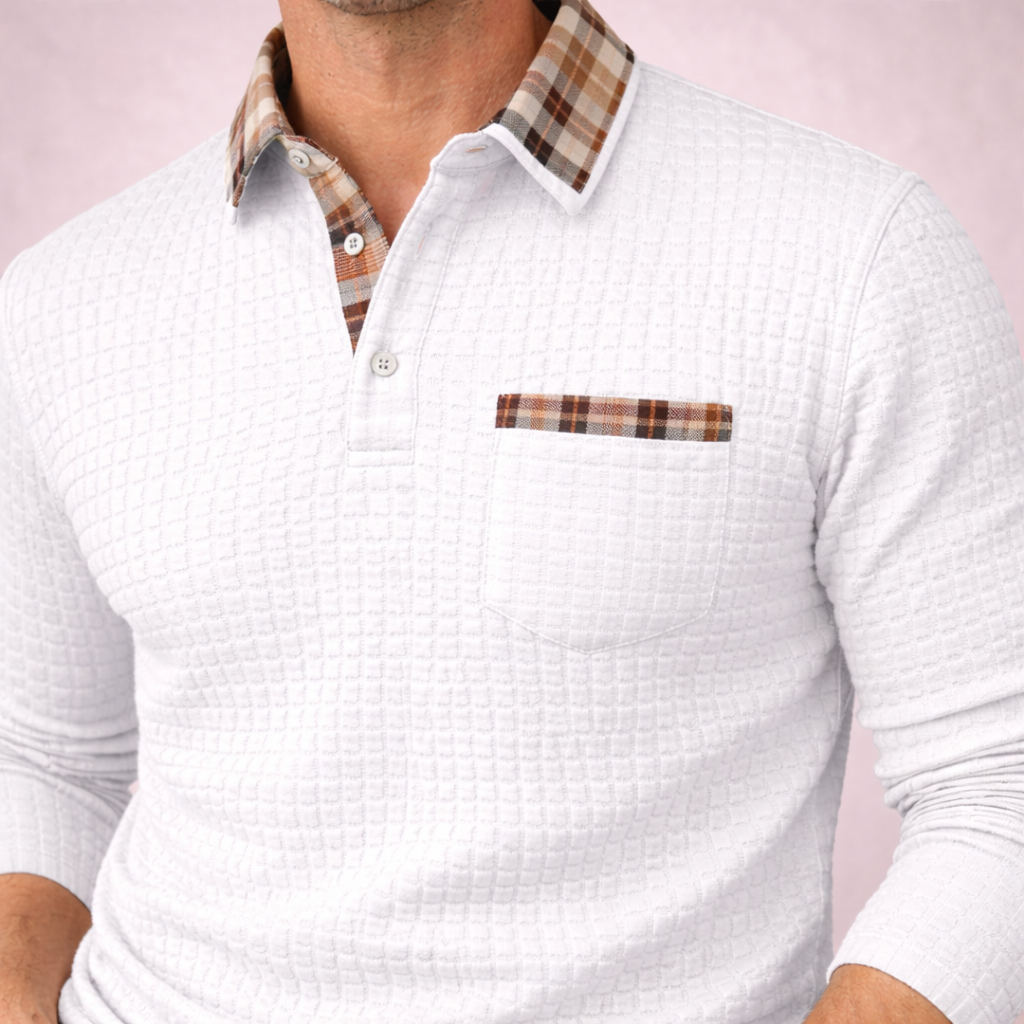 Arnar - Struktúruð pólópeysa úr úrvalsefnum