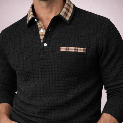 Arnar - Struktúruð pólópeysa úr úrvalsefnum