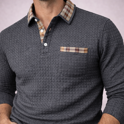 Arnar - Struktúruð pólópeysa úr úrvalsefnum