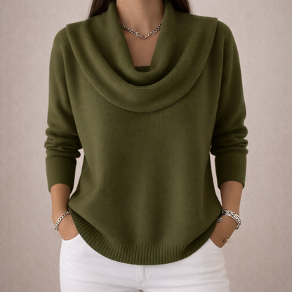 Alvéra - Peysa með fellingakraga