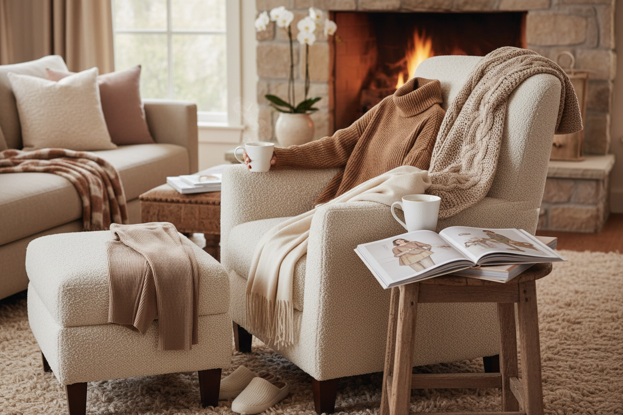 maak nu een cozy foto die leid naar de vrouwen catalogus